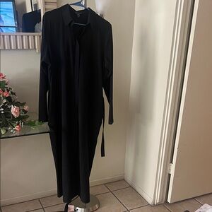 Athleta L T urbanite  Black Button-Up Shirt dress